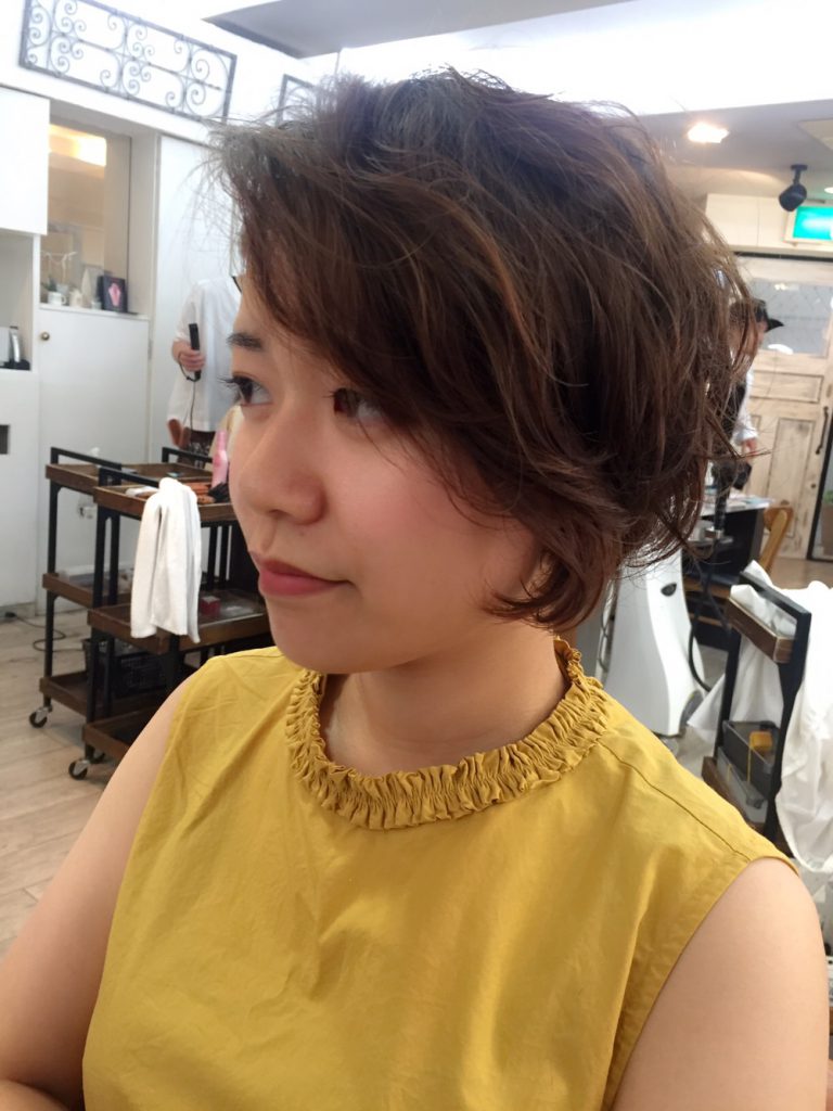 ショートヘア前髪なしのパーマスタイル 福岡大橋の美容室 Tiaraティアラ 溝口由貴ブログ yukky blog